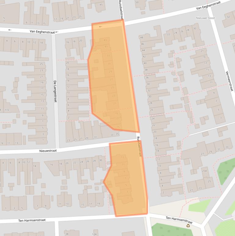 Kaart van postcodegebied 2406TB.