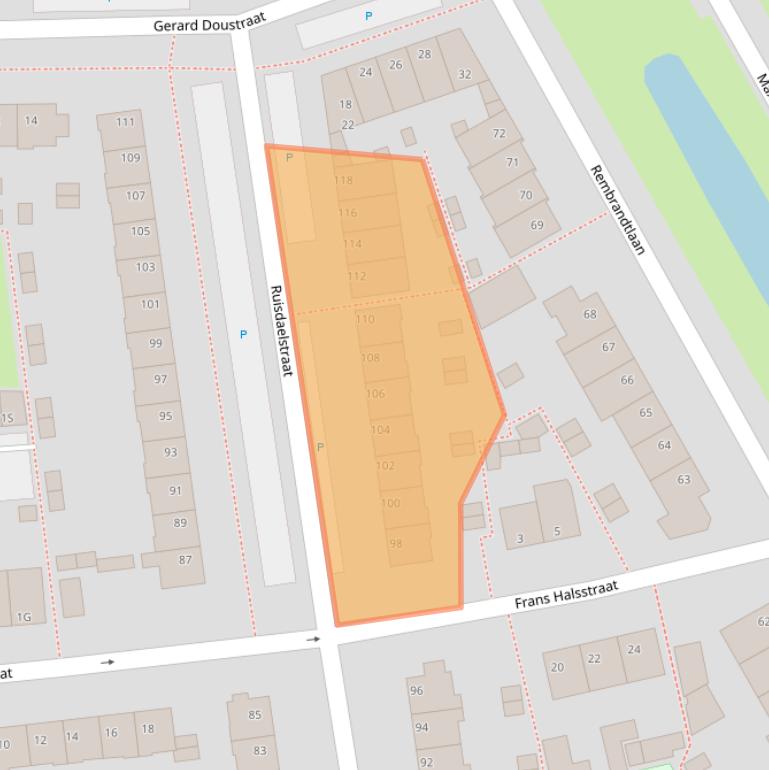 Kaart van postcodegebied 2406TH.