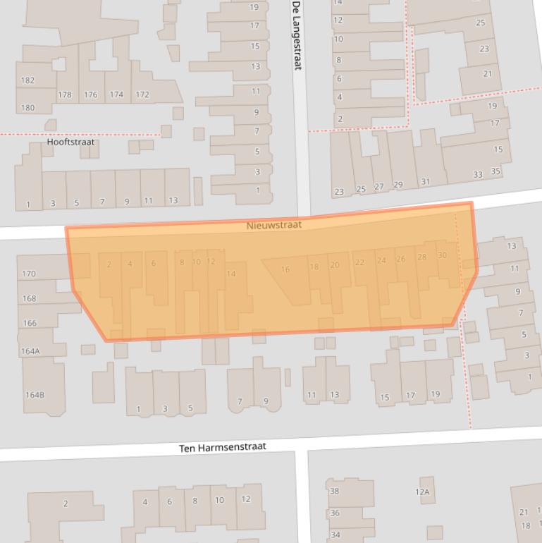 Kaart van postcodegebied 2406TP.