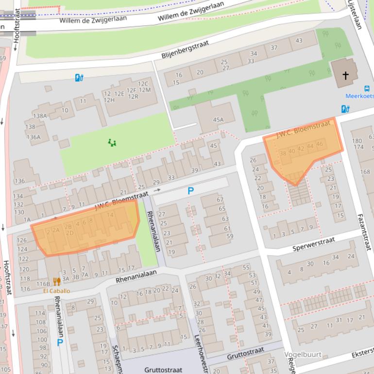 Kaart van postcodegebied 2406VB.