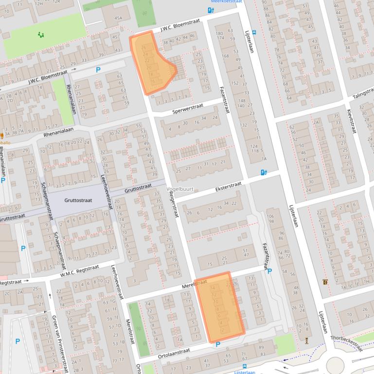 Kaart van postcodegebied 2406VD.