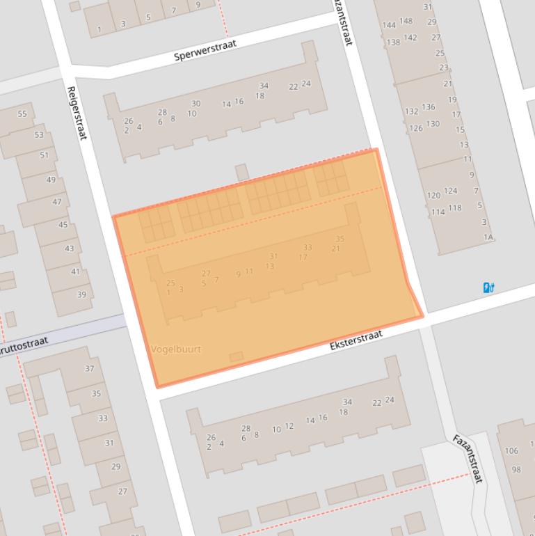 Kaart van postcodegebied 2406VG.