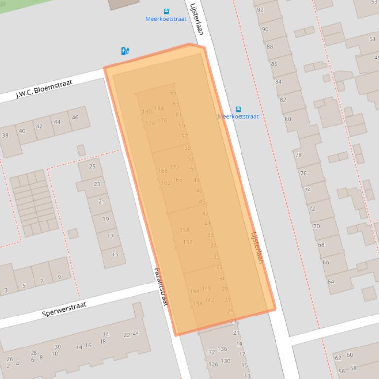 Kaart van postcodegebied 2406VN.