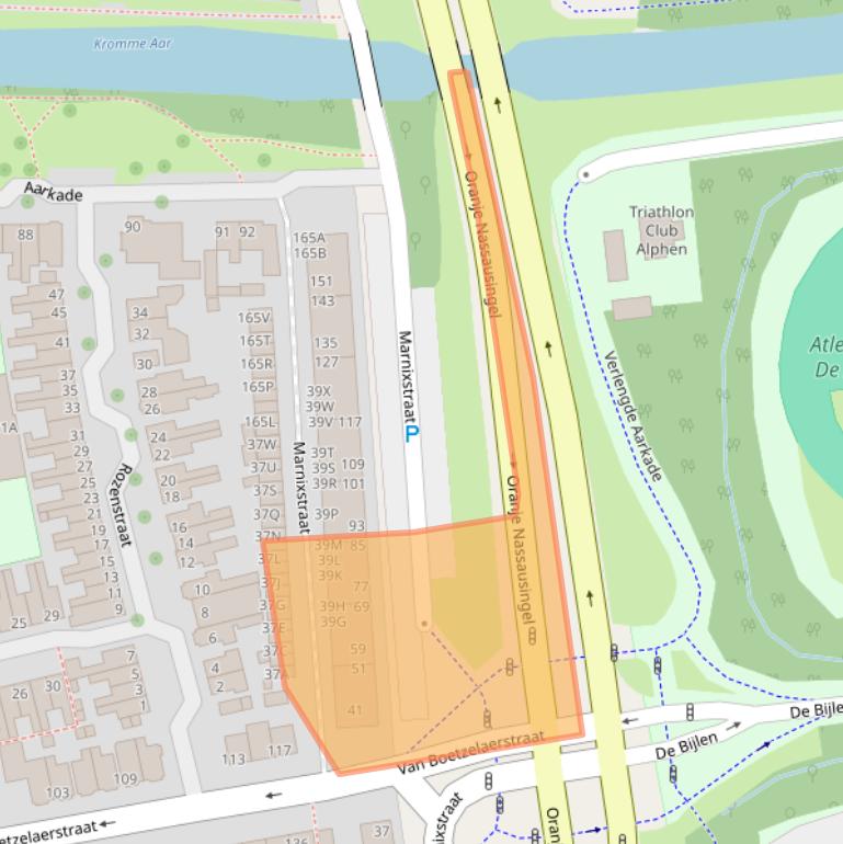 Kaart van postcodegebied 2406VR.