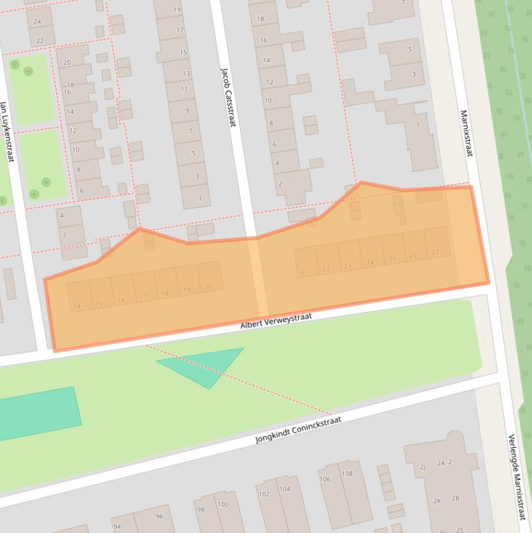 Kaart van postcodegebied 2406VX.