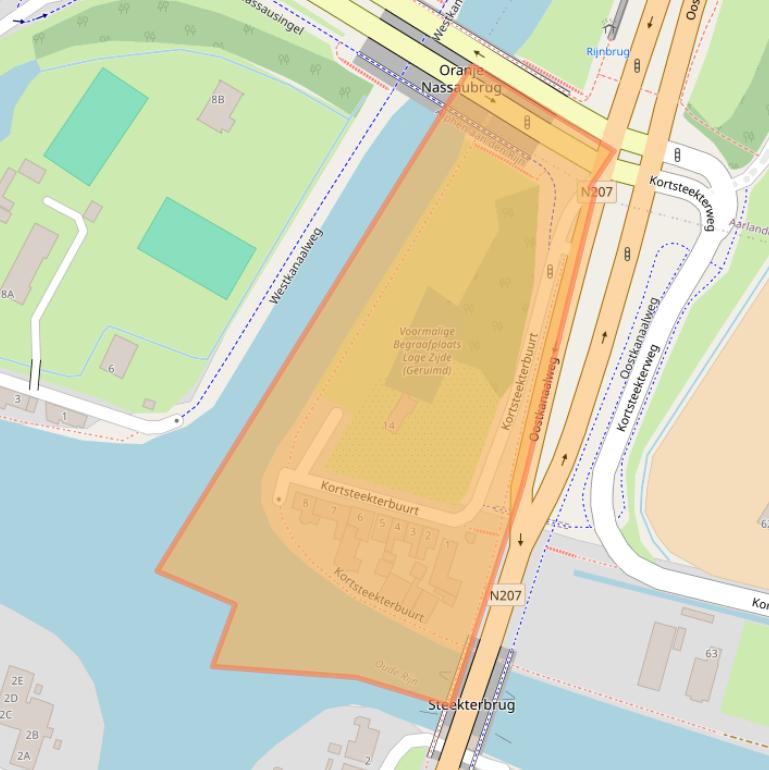 Kaart van postcodegebied 2407AE.