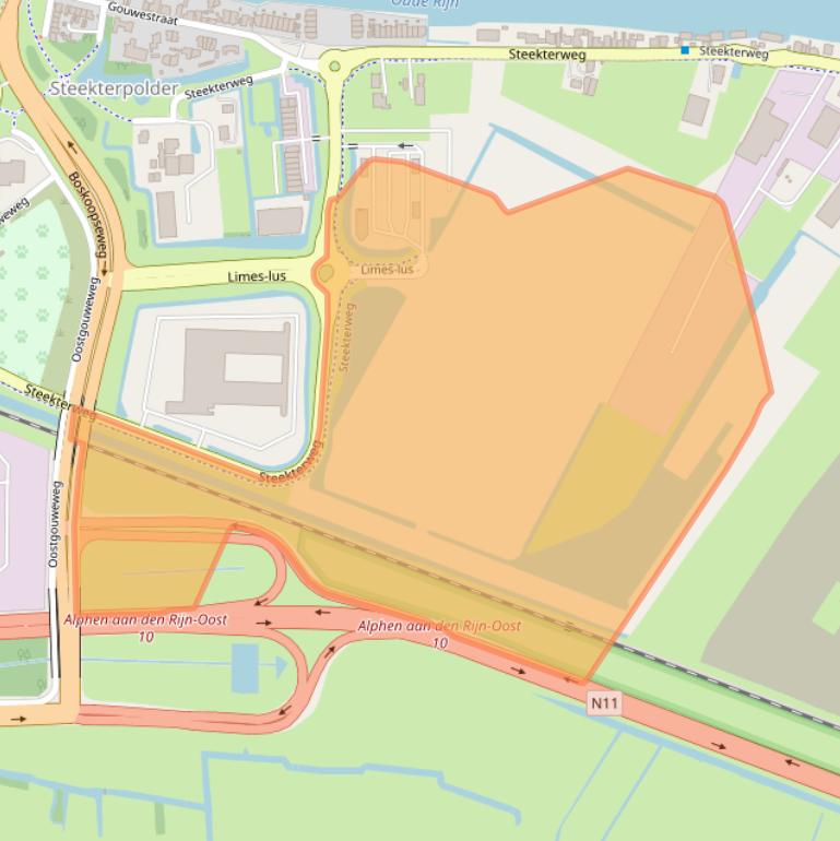 Kaart van postcodegebied 2407AK.