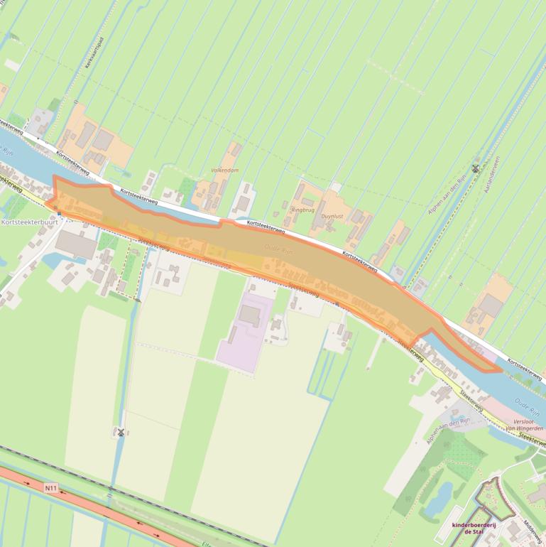 Kaart van postcodegebied 2407BH.