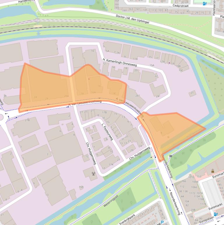 Kaart van postcodegebied 2408AM.