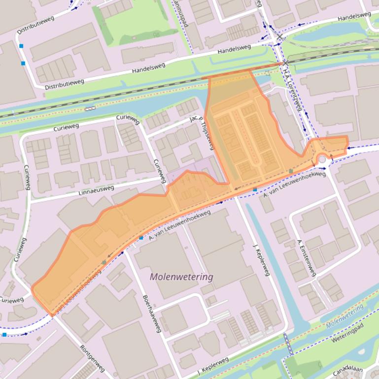 Kaart van postcodegebied 2408AN.