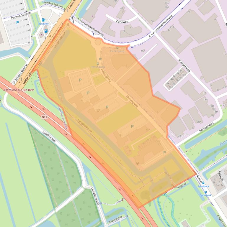 Kaart van postcodegebied 2408AV.