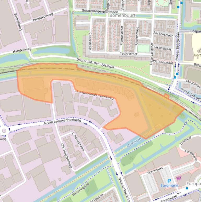 Kaart van postcodegebied 2408AX.