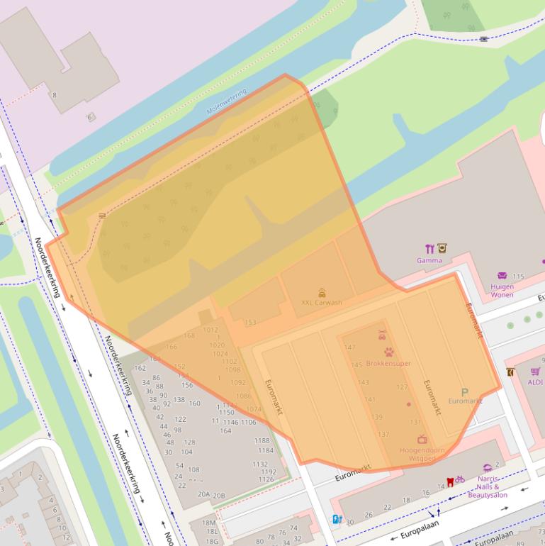 Kaart van postcodegebied 2408BE.