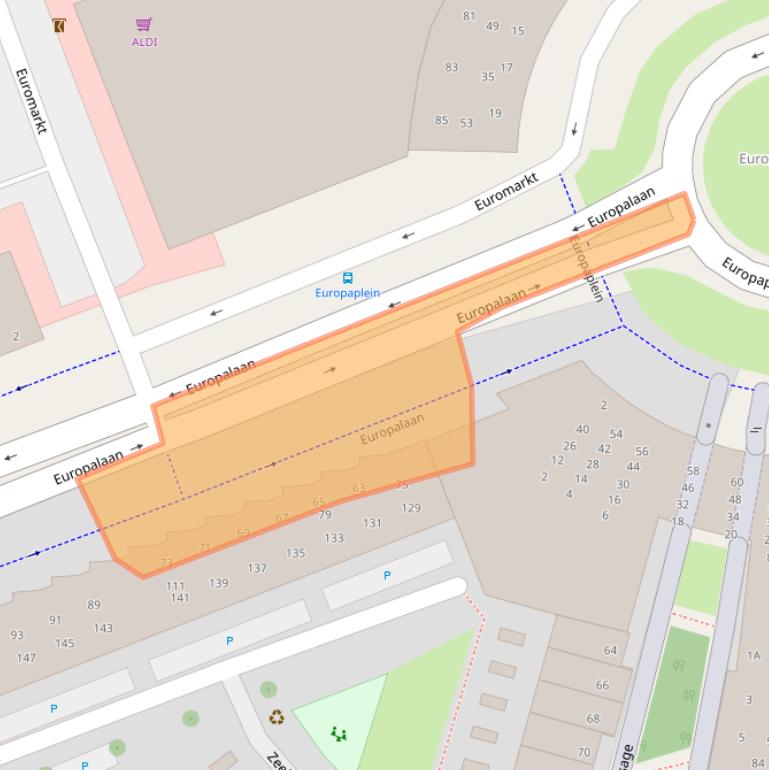 Kaart van postcodegebied 2408BJ.