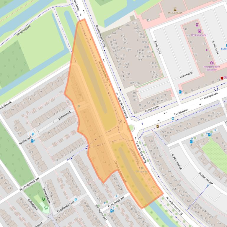 Kaart van postcodegebied 2408CA.