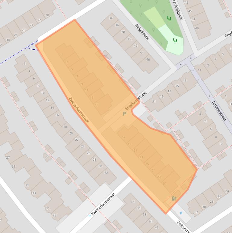 Kaart van postcodegebied 2408CN.