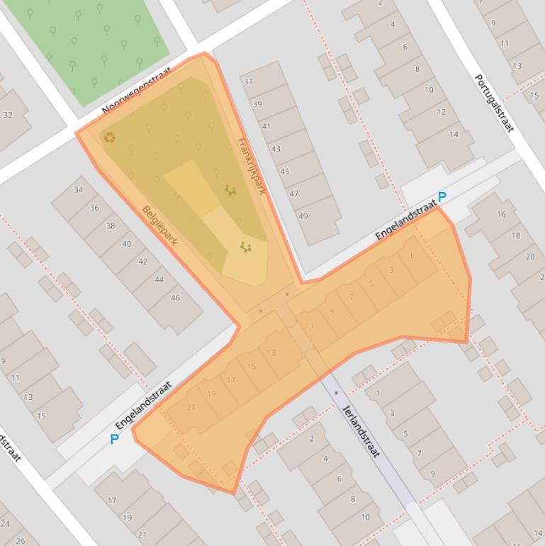 Kaart van postcodegebied 2408CR.