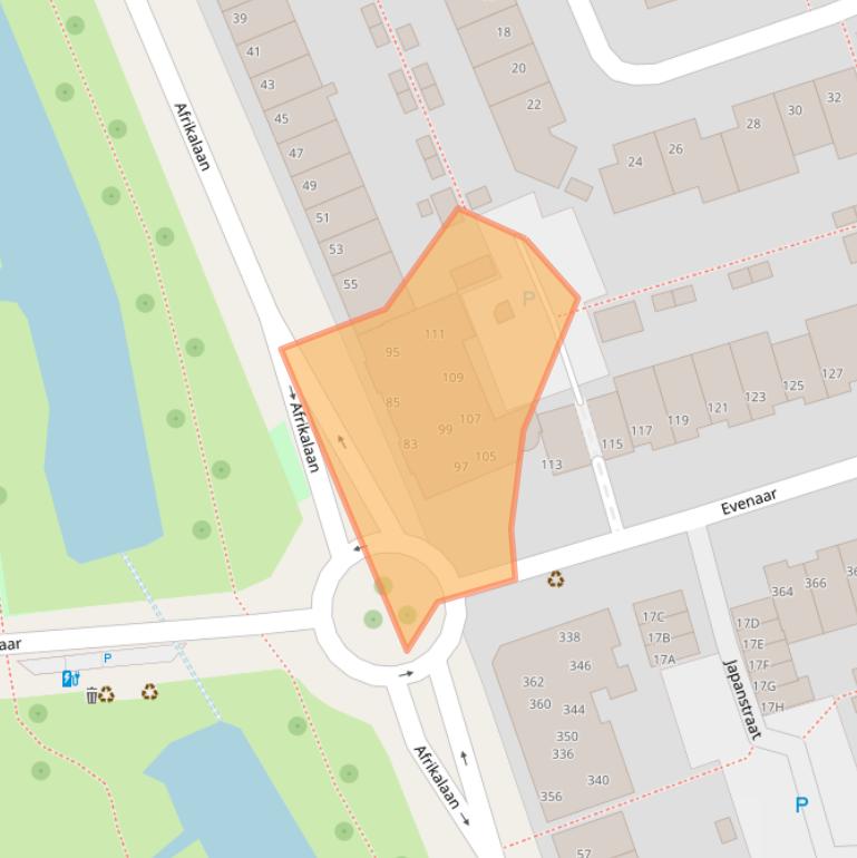 Kaart van postcodegebied 2408CZ.