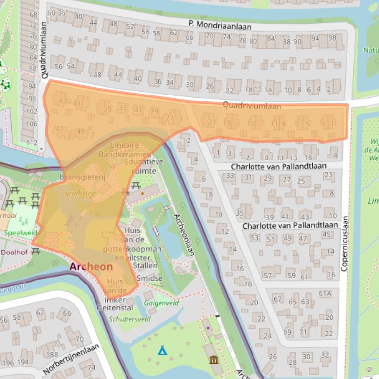 Kaart van postcodegebied 2408DD.