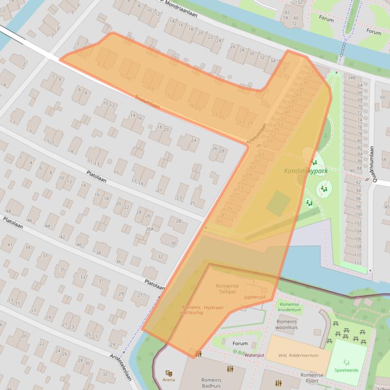 Kaart van postcodegebied 2408DK.