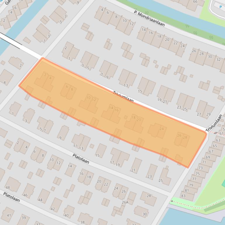 Kaart van postcodegebied 2408DL.