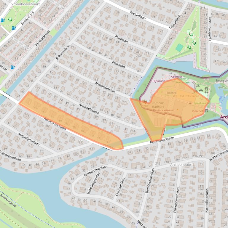 Kaart van postcodegebied 2408DM.