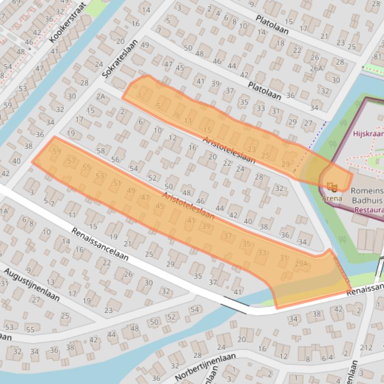 Kaart van postcodegebied 2408DS.