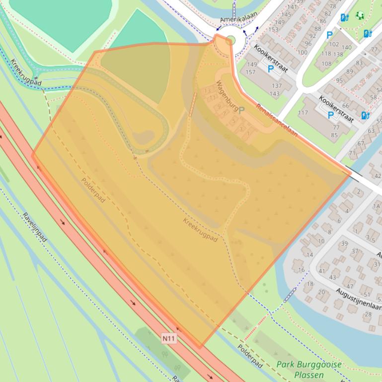 Kaart van postcodegebied 2408DZ.