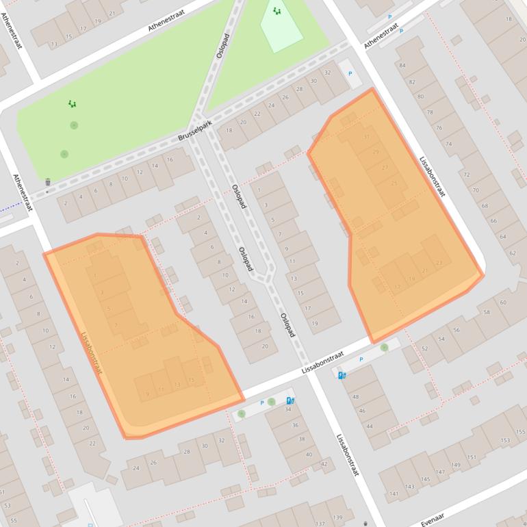 Kaart van postcodegebied 2408EE.