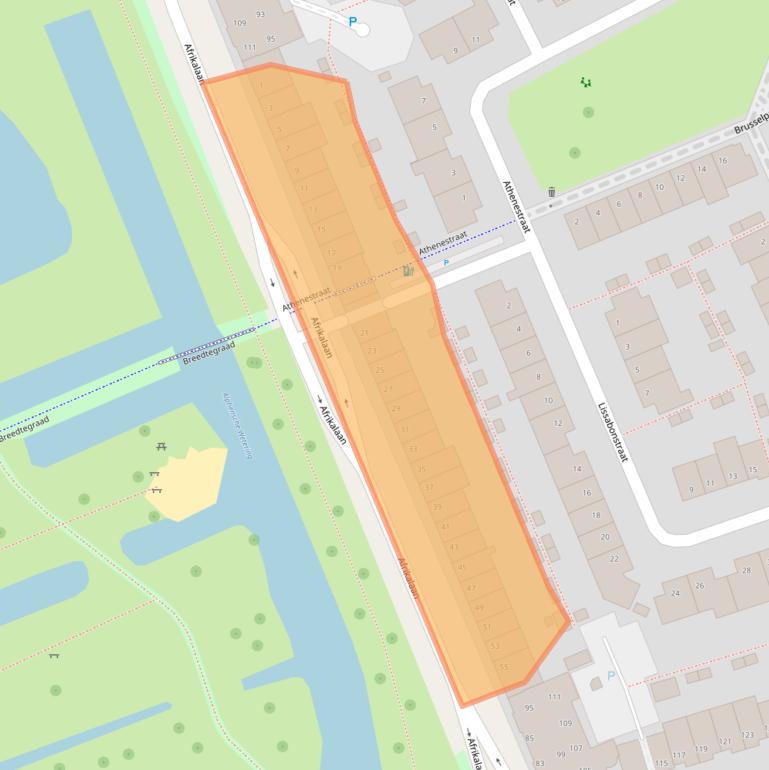 Kaart van postcodegebied 2408EH.