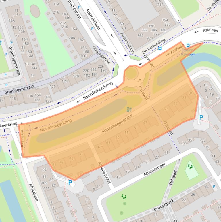Kaart van postcodegebied 2408EK.