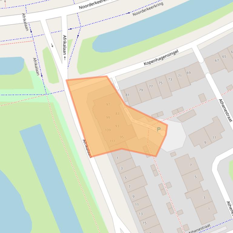 Kaart van postcodegebied 2408EL.