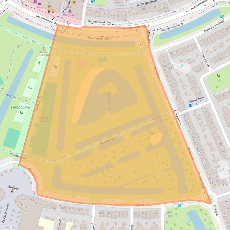 Kaart van postcodegebied 2408EN.