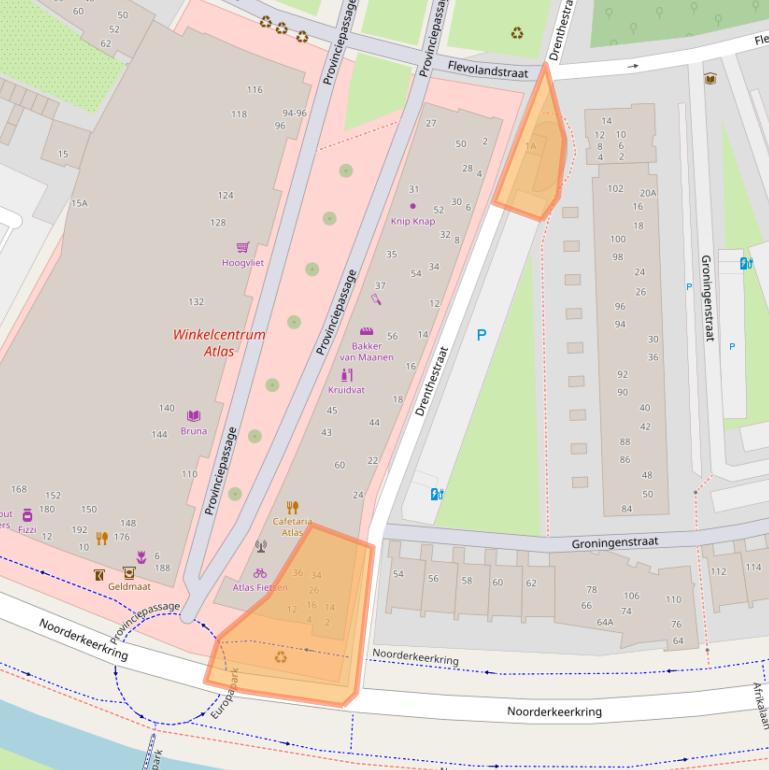 Kaart van postcodegebied 2408EW.