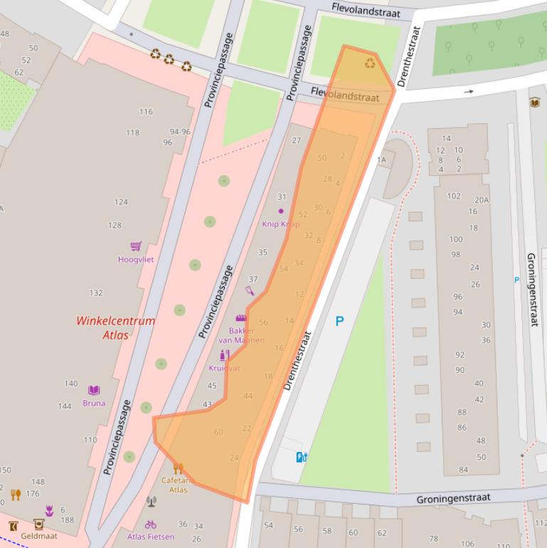 Kaart van postcodegebied 2408EX.