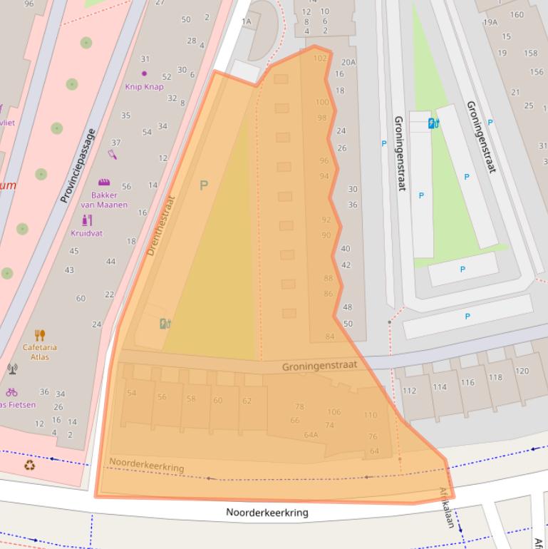 Kaart van postcodegebied 2408GM.