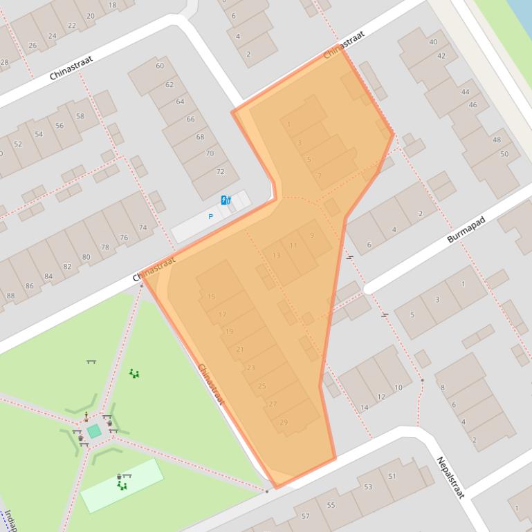 Kaart van postcodegebied 2408HC.