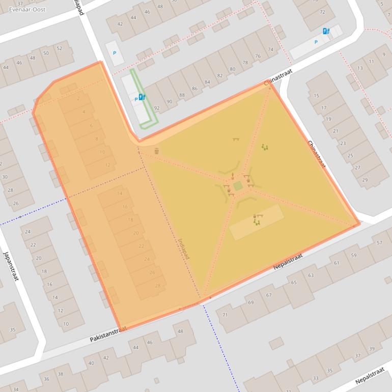 Kaart van postcodegebied 2408HH.