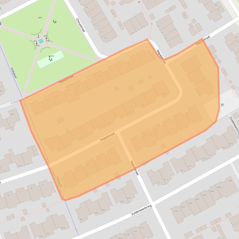 Kaart van postcodegebied 2408HL.