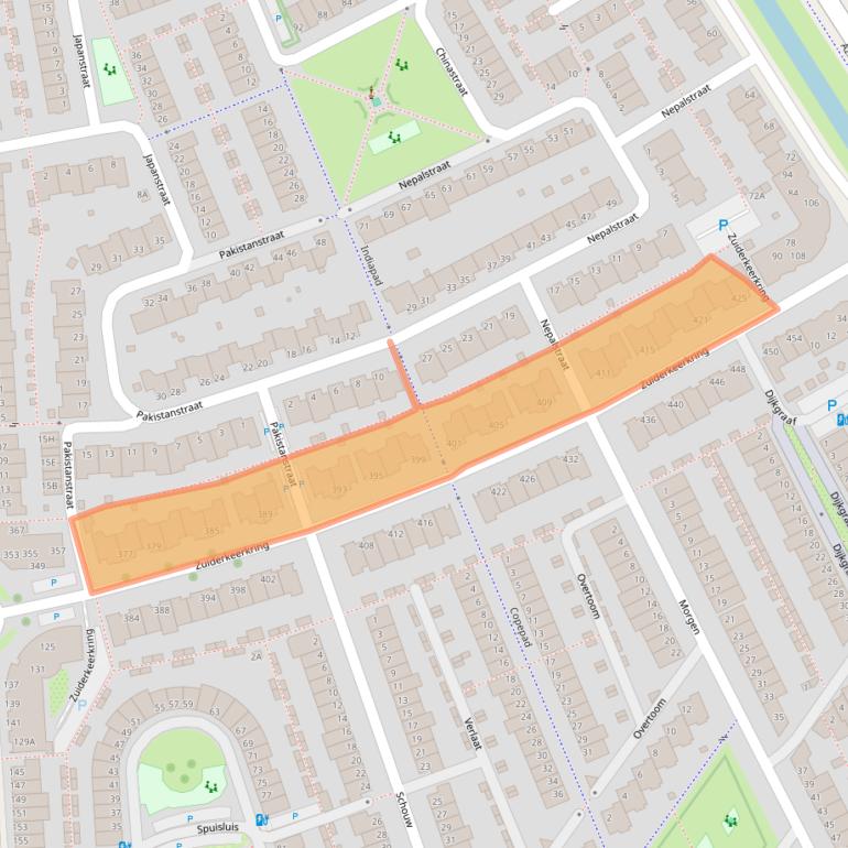 Kaart van postcodegebied 2408HT.