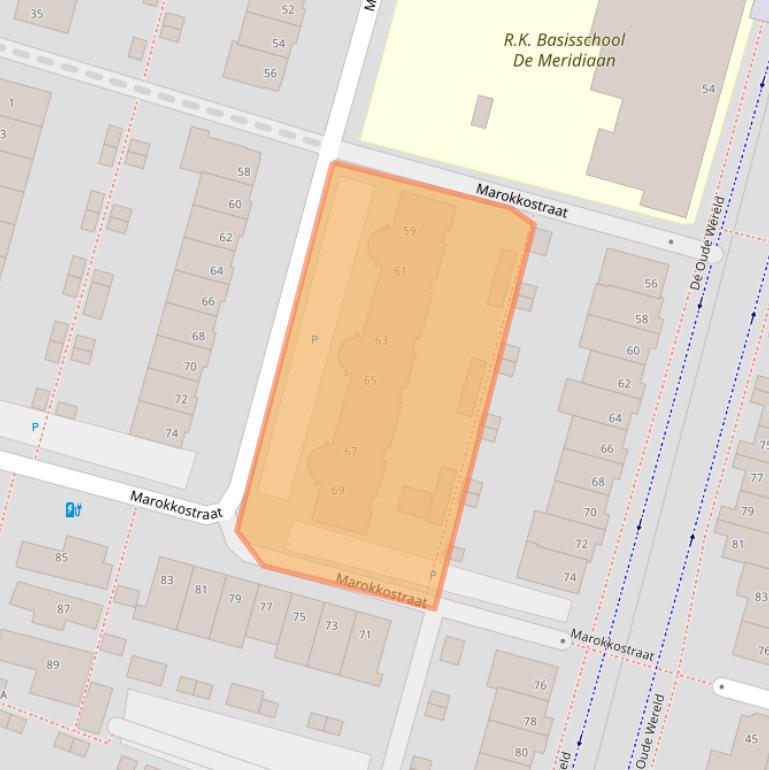 Kaart van postcodegebied 2408JC.