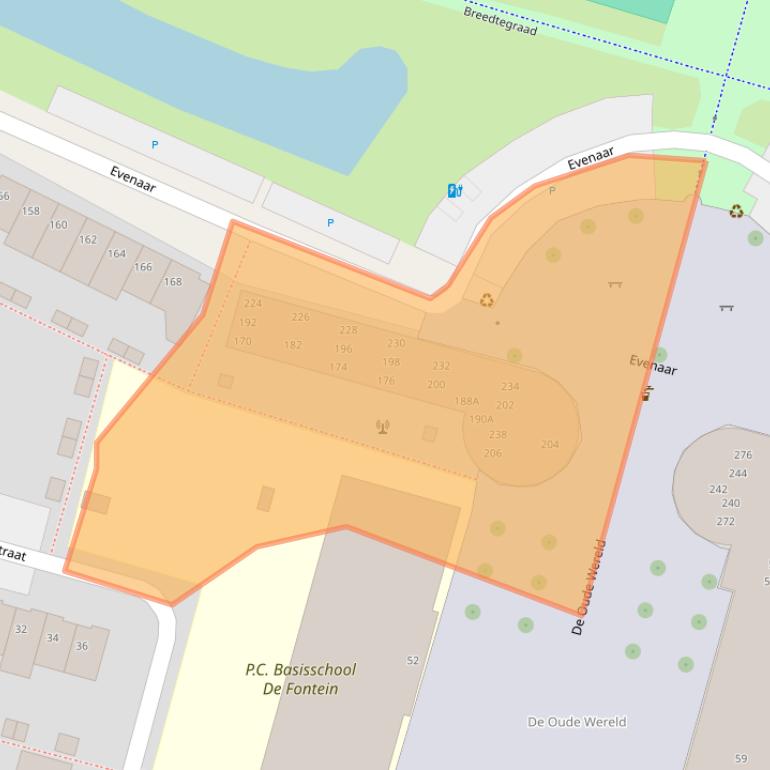 Kaart van postcodegebied 2408JT.