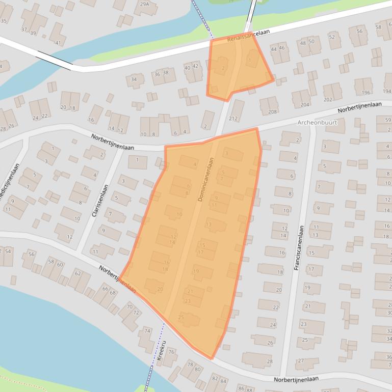 Kaart van postcodegebied 2408KH.