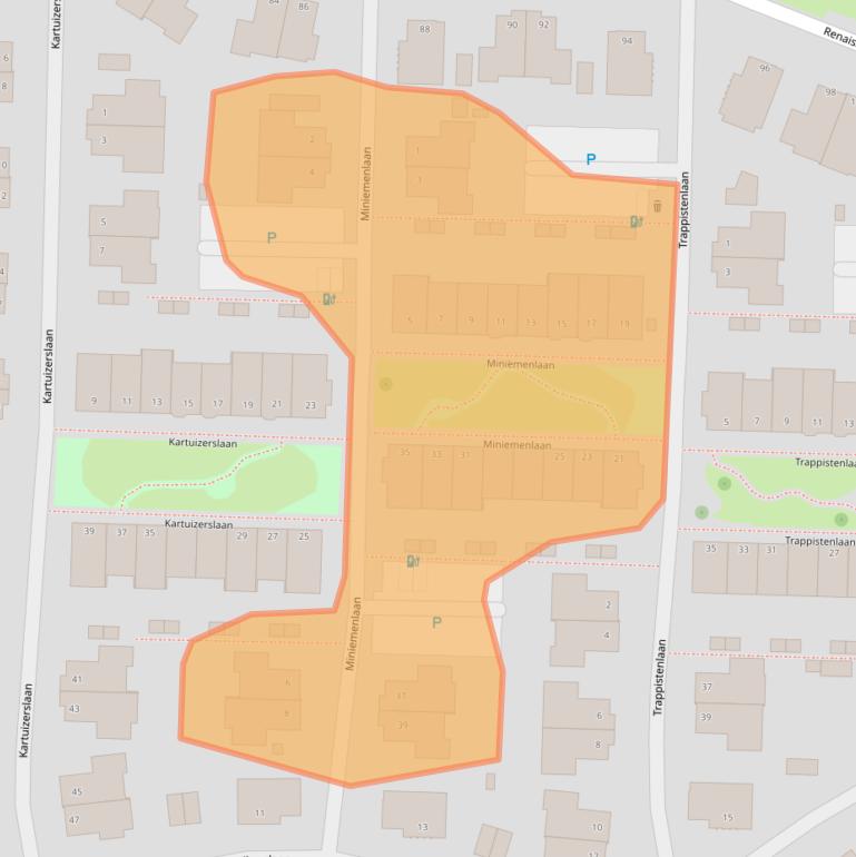 Kaart van postcodegebied 2408KL.