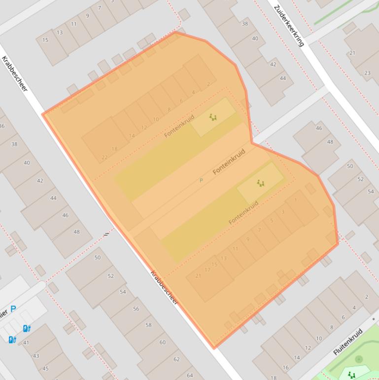 Kaart van postcodegebied 2408LC.