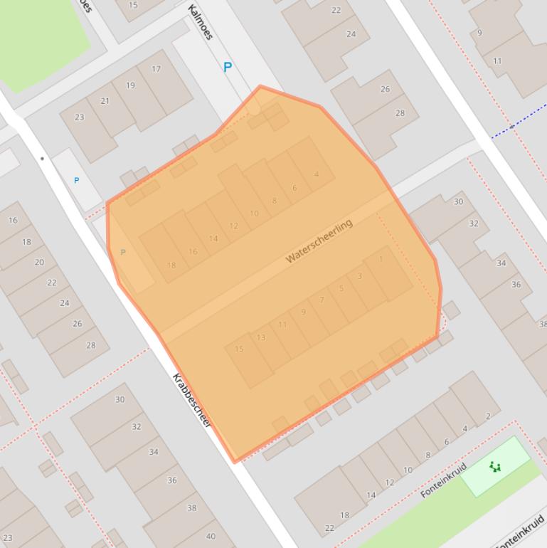 Kaart van postcodegebied 2408LD.