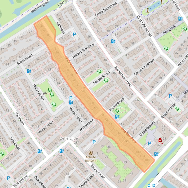 Kaart van postcodegebied 2408LG.