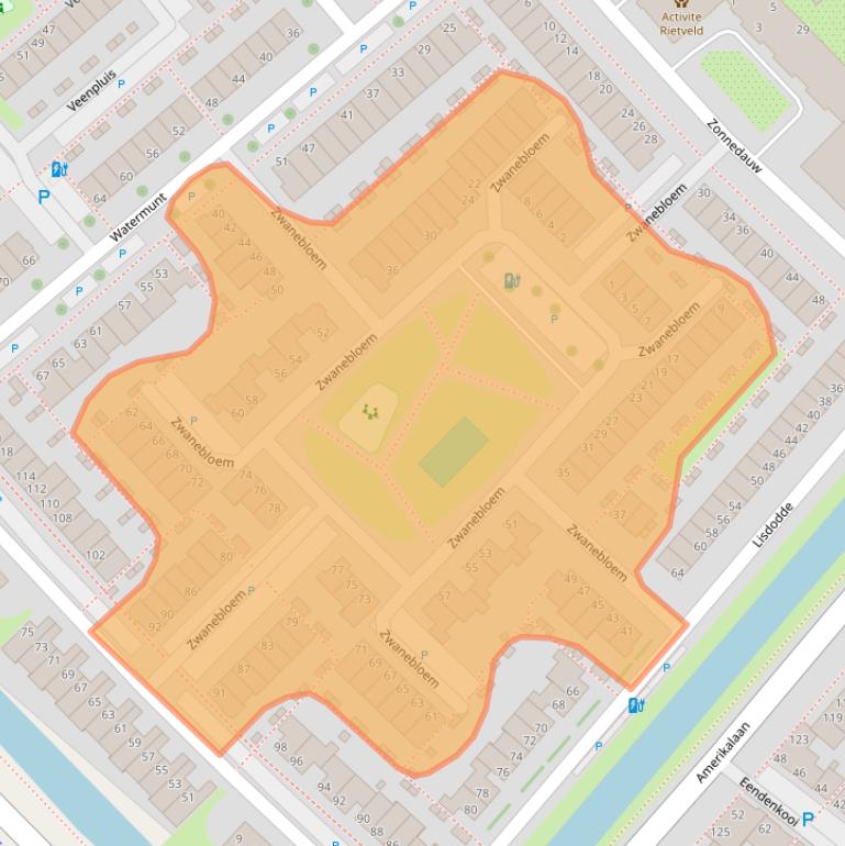 Kaart van postcodegebied 2408LT.