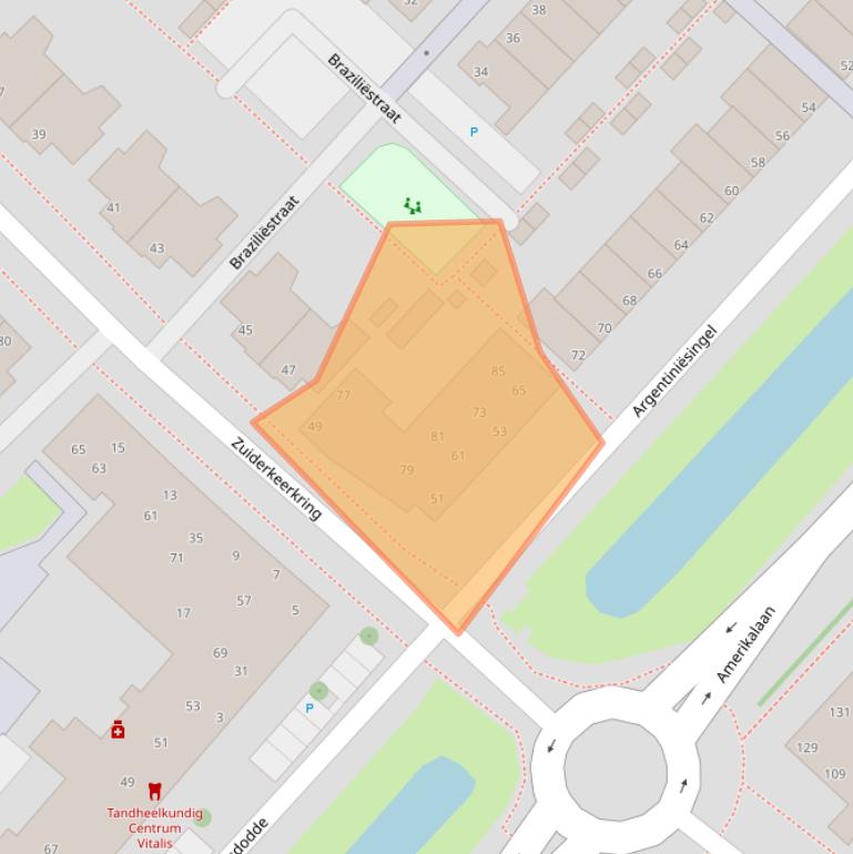 Kaart van postcodegebied 2408MV.