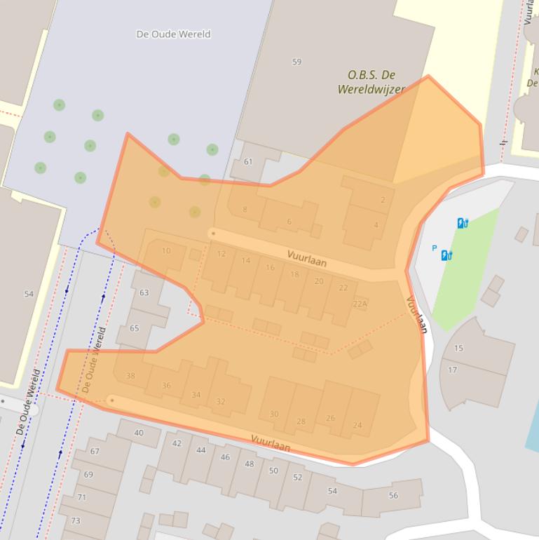 Kaart van postcodegebied 2408NB.